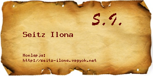 Seitz Ilona névjegykártya
